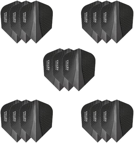Harrows Retina Dart Flights 5 Sets 100 Micron Premium Black