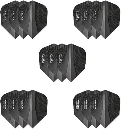 Harrows Retina Dart Flights 5 Sets 100 Micron Premium Black