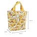 Finex - Set of 2 - Gudetama Lazy Egg Yolk Canvas Zippered Tote with Top Carry Handles Bag - Gym Makeup Diaper Reusable Grocery Lunch