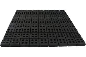Dakota Sourcing 18319 Waffle Square Rubber AV Pad, Anti Vibration Rubber Pads, 18"X18" 3/4"