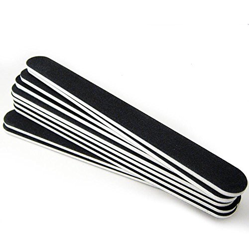 JOVANA New 10 Double Sided Nail File Black Lot Manicure Pedicure Tool Gift