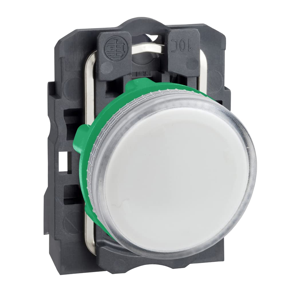 Schneider Electric Pilot light, Harmony XB5, white complete Ø22 mm plain lens for BA9s bulb 250 V — image 1