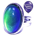 Original Oval Mood Ring (Adjustable Size) One size fits all With BeWild Balloon by Bewild
