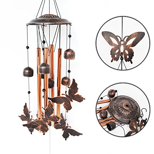 2 BLESSEDLAND+Butterfly+Chime+4+Aluminum+Butterflies+Wind