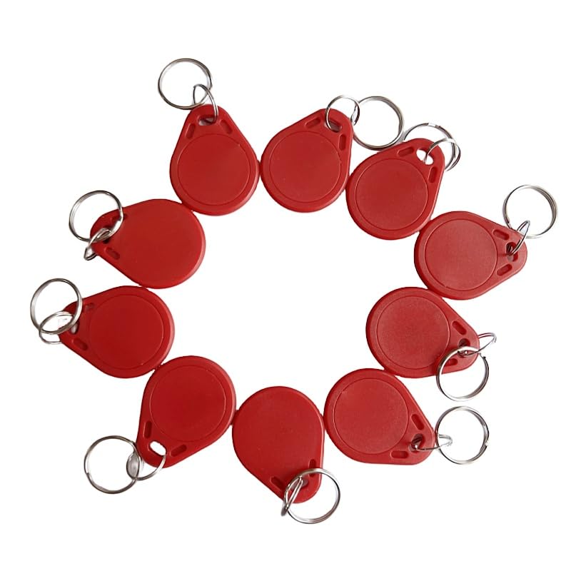 YARONGTECH 13.56MHZ RFID fob M1 chip access door key -10pcs (Red)