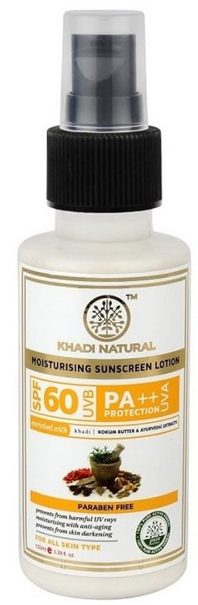 Khadi Natural Moisturising Sunscreen Lotion - SPF 60 Pa++, 100ml