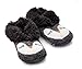Women's Critter Black Owl Faux Fur Slipper Socks Furry Socks