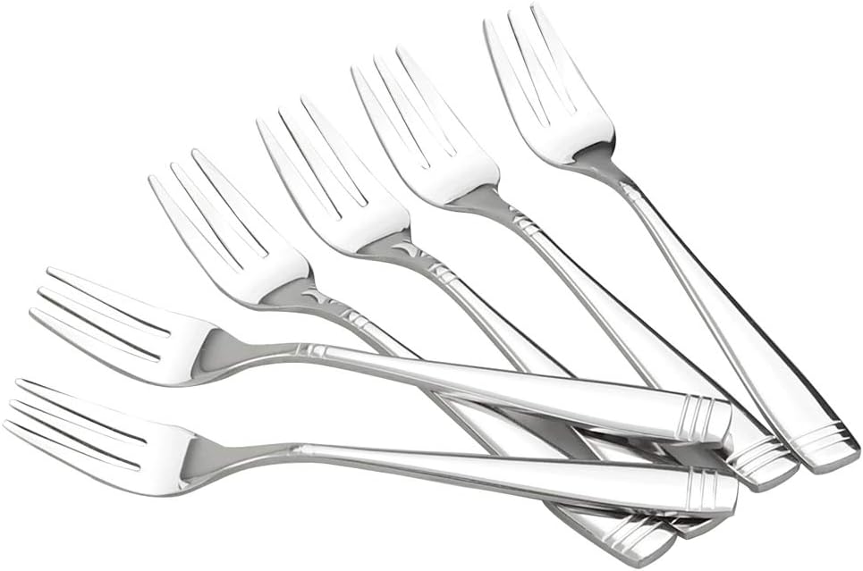 Dynko Kuchengabeln aus Edelstahl, 12 Stück Dessertgabeln Kuchengabel Set