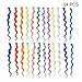 Hairginkgo 24Pcs Clip-on in Hair Extensions Colored Party Highlights Hair Pieces Curly Wavy Multi Colors Hair Streak Synthetic Hairpieces DIY Hair Accessories Extensions for Party Kid Womanthumb 1