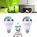 HEIOKEY Bluetooth Speaker LED Light Bulb Smart Led E26 Bulb with RGB Color Changing Led Music Bulb Lamp Dancing LED Light Smartphone App Controlled for home-White