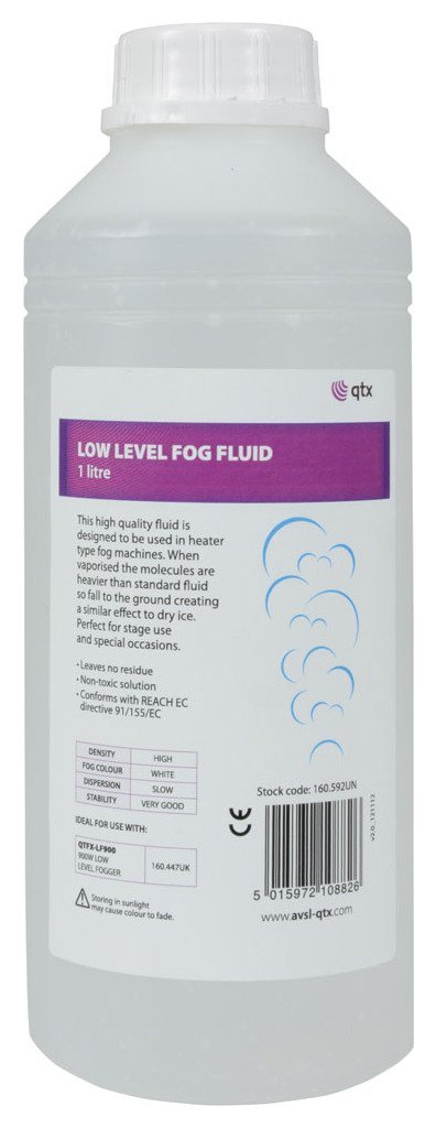 QTX | Low Level Fog Fluid Non-Toxic & Water-Based | 1 Litre