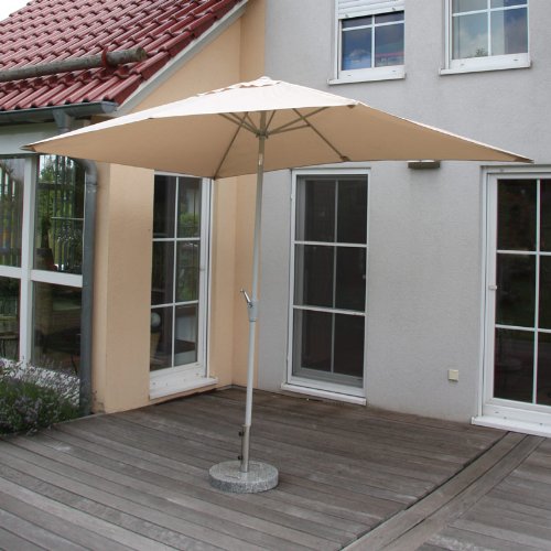 Alu Sonnenschirm Gartenschirm N23, 2x3m, rechteckig, neigbar, rostfrei ~ creme – Bild 5