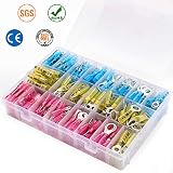 Heat Shrink Connectors - 270 PCS Insulated Electrical Crimp Heat Shrink Wire Connectors, Marine Automotive Copper Butt/Ring/Hook/Fork/Spade Disconnect Terminals Kits, CE SGS ISO Approved.