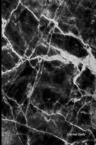 Download Journal Daily: Black Marble Modern, Lined Blank Journal Book, 6 x 9, 200 Pages