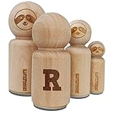 Fun Bold Font Letters and Numbers Rubber Stamp for