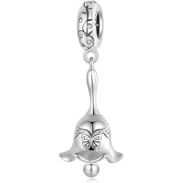Amazon.com: Bell Charm In Sterling Silver, Charms for