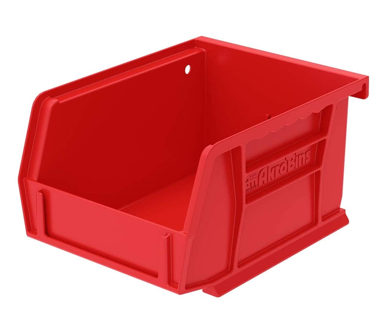 Akro-Mils 30210 AkroBins Plastic Storage Bins, Space-Saving Stackable Bins for Garage, Pantry, Craft Organization, 5-Inch x 4-Inch x 3-Inch, Red, 24-Pack
