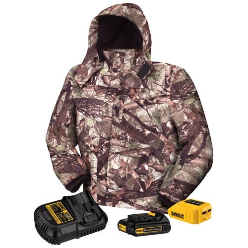 DEWALT DCHJ062C1-L 20V/12V MAX Camo Heated Jacket Kit, Large