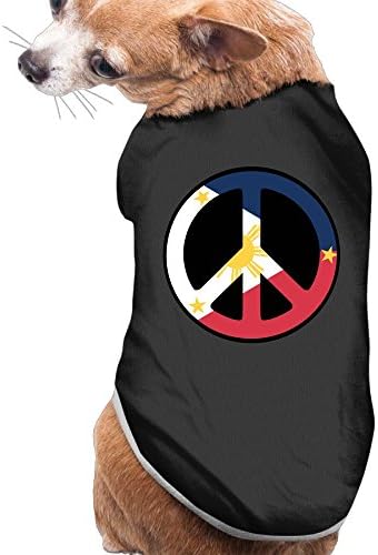 Woaigjhusnf Flag Of Philippines 2017 New Fashion Summer Cute Dog Pet Vest Puppy Printed Cotton T Shirt S Black