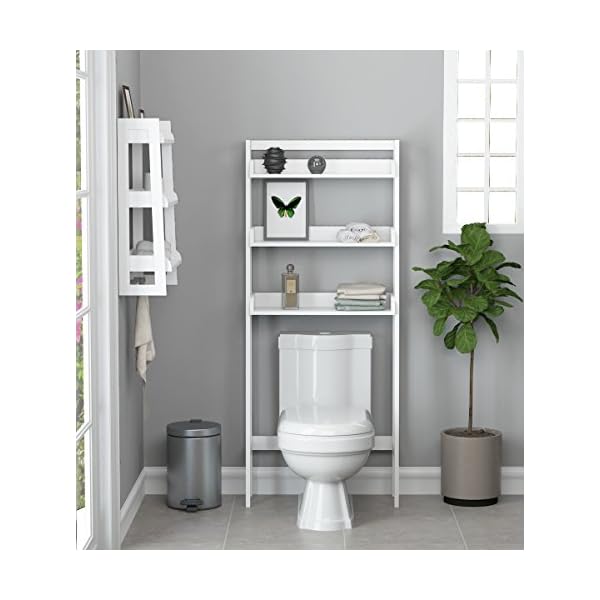 UTEX 3Shelf Bathroom Organizer Over The Toilet, Bathroom Spacesaver