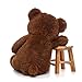 DOLDOA Giant Teddy Bear Soft Stuffed Animals Plush Big Bear Toy for Kids,Girlfriend 35.4 inch(Chocolate)