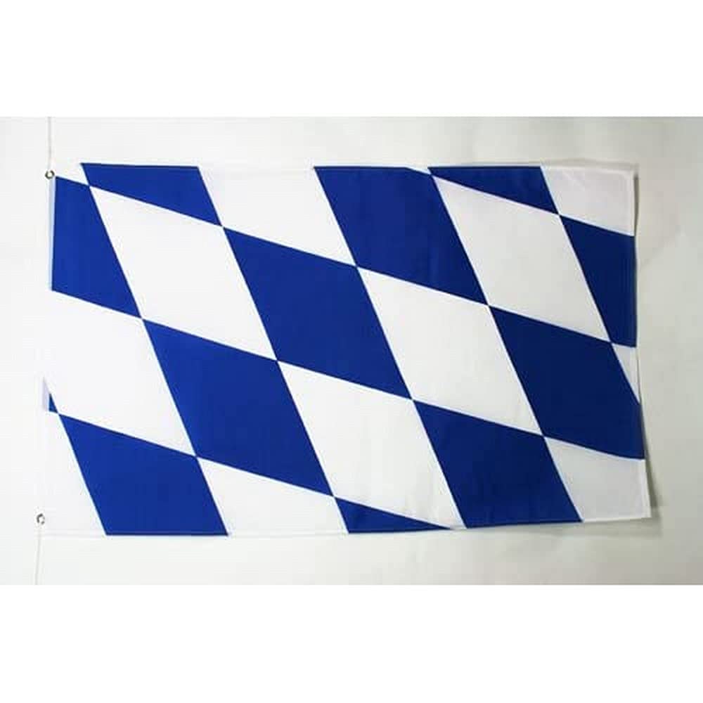 AZ FLAG - Bavaria Flag - 3x5 Ft - 100D Polyester Germany - German Region Of Bavaria Banner with Two Metal Grommets - Fade Resistant - Vivid Colors - 3' x 5' Feet - 150x90 Cm — image 1