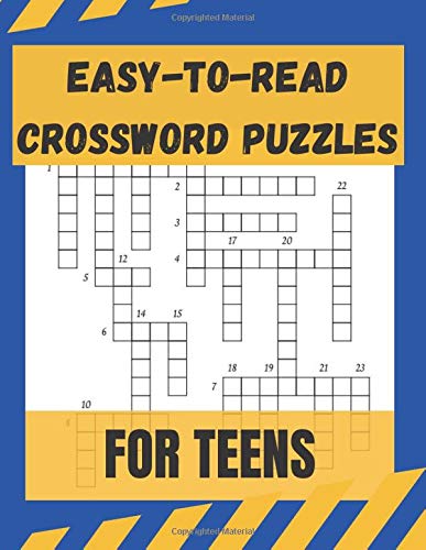 Easy To Read Crossword Puzzles For Teens 60 Large Print Easy To Read Cross Word Puzzles With Solutions For Adults Teens And Seniors Crossword Maria 9798642361429 Amazon Com Books