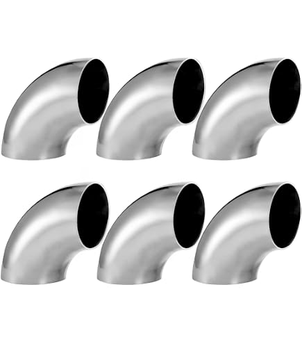 Codo De Escape De 45 Grados, 5 Pulgadas De Diámetro, Acero Inoxidable SS304, Color Plata, Marca Uauto1