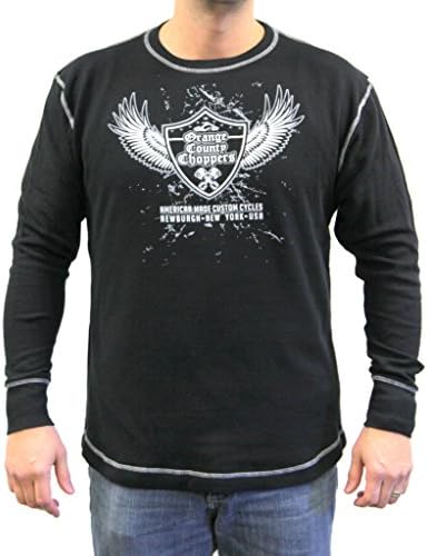OCC Authentic Orange County Choppers Mens Wingshield Long Sleeve Thermal Tee