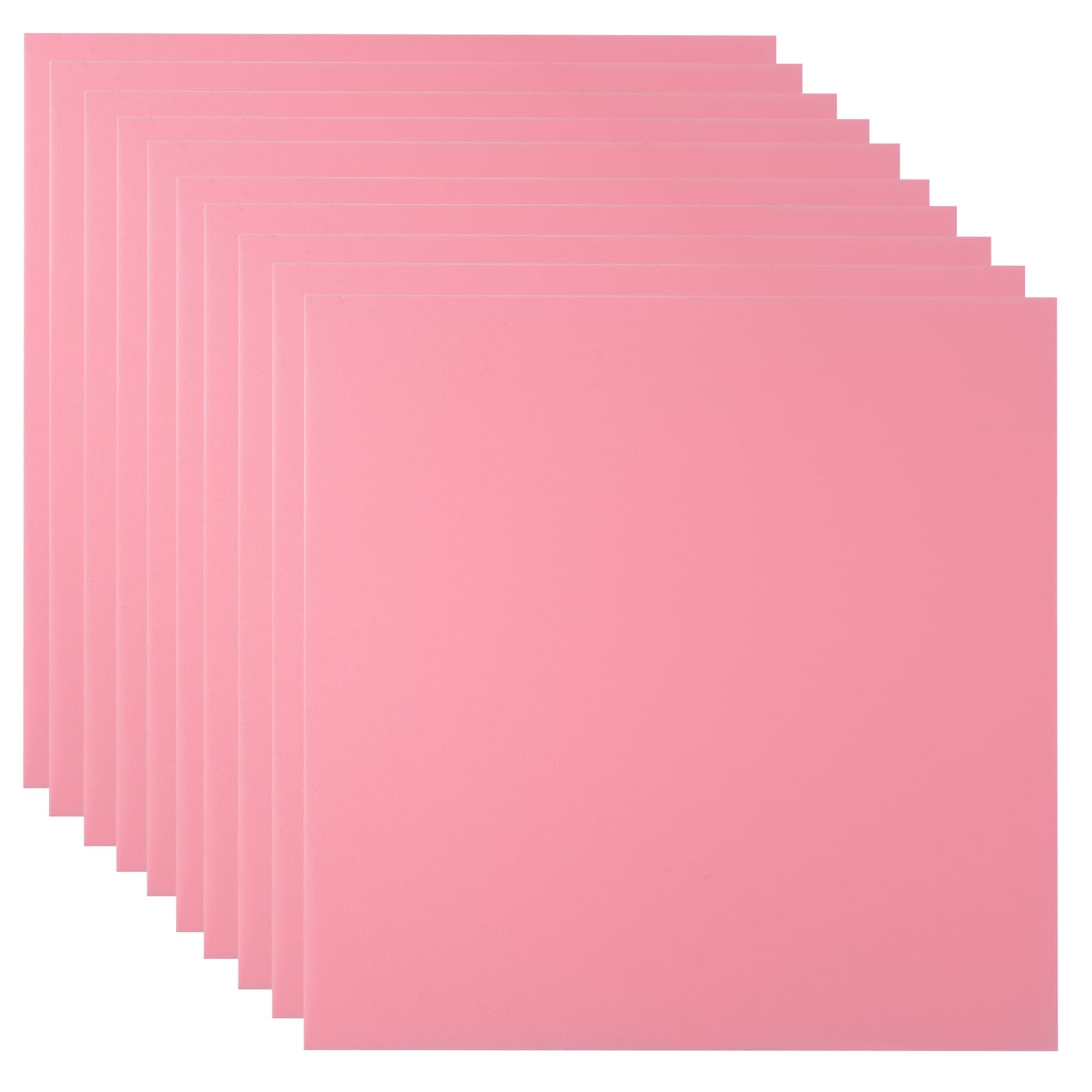 Photo 1 of 10 Pcs 8”X8” Pink Opaque Rigid Plastic Sheet, 0.02 inch Thick PVC Sheet 200mm x 200mm for Office DIY Cutting