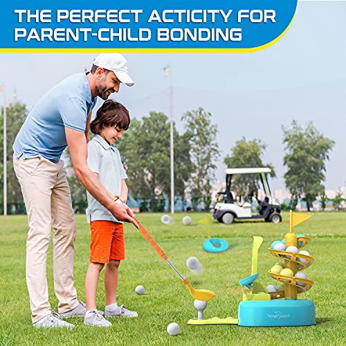 EagleStone Kids Golf Clubs Set, Outdoor Toddler Baby Golfs Set Toy W/ 2