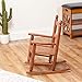 BplusZ Child Rocking Chair Outdoor Toddler Wooden Rocker for Kids Ages 3-6 - Ideal for Patio, Porch, and Indoor Outside Use, Brown