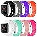 BOTOMALL Compatible with Apple Watch Band 38mm 40mm 42mm 44mm Classic Silicone Sport Replacement Strap Bracelet for iwatch All Models Series 4 Series 3 Series 2 Series 1 S/M M/L (8Pack, 38/40mm S/M)