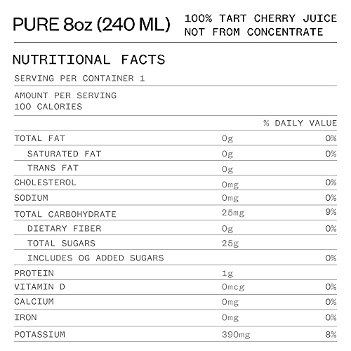 Cheribundi PURE Tart Cherry Juice 100 Pure Tart Cherry Juice, No