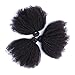 Mongolian Afro Kinky Curly Bundles Human Hair Bundles 18 18 18 Inch 4B 4C Afro Kinky Bulk Human Hair Virgin Hair Weave Bundles for Black Women Human Hair Weft Natural Black Color