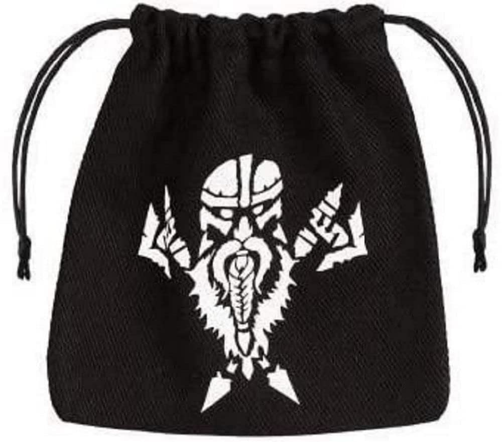 Dwarven Black & white Dice Bag