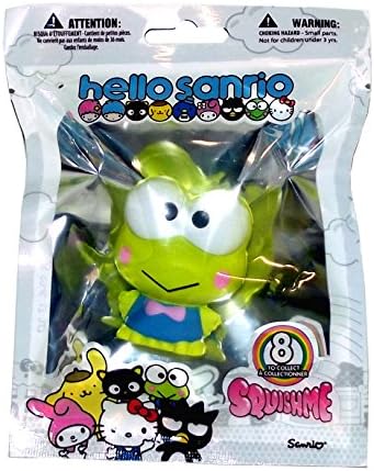 Hello Sanrio Squishme Squeezable Stress Relief Figurine Toy (Keroppi)