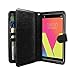 NEXTKIN LG V20 Case, Leather Dual Wallet Folio TPU Cover, 2 Large Pockets Double flap Privacy, Multi Card Slots Snap Button Strap For LG V20 VS995 H990 LS997 H910 H918 US996 - Black