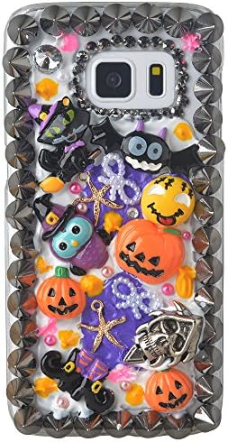 Halloween Theme Phone Case for Samsung Galaxy S6 Edge,Yaheeda 3D Handmade Rivets Pumpkin Demon Cartoon Design Clear Cellphone Cover