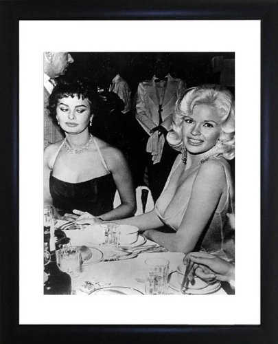 Jayne Mansfield And Sophia Loren Framed Photo