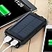 FKANT 10000mAh Solar Charger - Dual USB Solar Cell Phone Charge with 2LED Flashlight, Portable Power Bank with Compass and Carabiner for iPhone iPad and Samsung