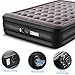 Zoetime Upgraded King Size Double Air Mattress Blow up Elevated Raised Airbed Inflatable Beds with Built-in Electric Pump Storage Bag and Repair Patches Included 213 x 182 x 50 cm, Grey
