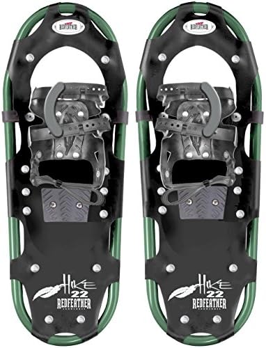 Redfeather Men’s Hike Recreational Series Snowshoes, Available In 22, 25, 30 & 36 Inch Lengths, Aluminum Frame, SV2 Bindings, Live Action Hinge, Sure Grip Crampon, & Rip Stop Decking - 1600