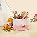 Solaya Short Pink Cotton Rope Basket Storage 16