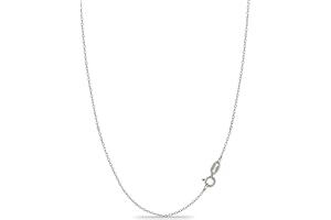 KEZEF 925 Cable Sterling Silver Chain For Women | Thin & Strong Necklace Chain with Oval Links | Great for Pendants or Layeri
