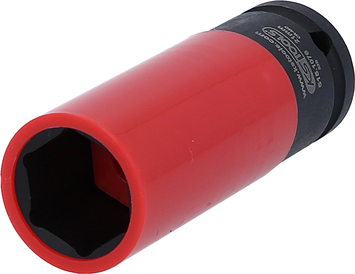 KS Tools 1/2 Inch Aluminium Rims Kraft Socket Wrench Long, 21 mm, 515.1076 E