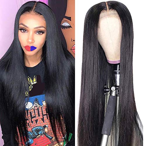 Straight-4x4-Lace-Closure-Wigs-Human-Hair-Pre-Plucked-with-Baby-Hair-Natural-Black-Brazilian-Virgin-Human-Hair-Lace-Front-Wigs-for-Black-Woman-150-Density-22-4x4-straight-closure-wig