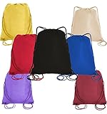 Pack of 12 Budget Friendly Well Made Non Woven Drawstring Bags 13.5