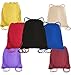 Pack of 12 Budget Friendly Well Made Non Woven Drawstring Bags 13.5"W x 15.5"H, Kids Drawstring Bags (MIX-ASSORTED)