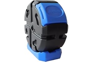 FCMP Outdoor HOTFROG Half Size Rolling Single Chamber Batch Tumbling Composter - Outdoor Rotating Garden Compost Bin (HF-RC2000WB-BLU) Black & Blue (19-Gallon)